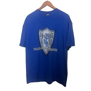 Harley Davidson 2003 Maui T-Shirt/ Blue De-Lux 100% Cotton Men’s Size XL Vintage